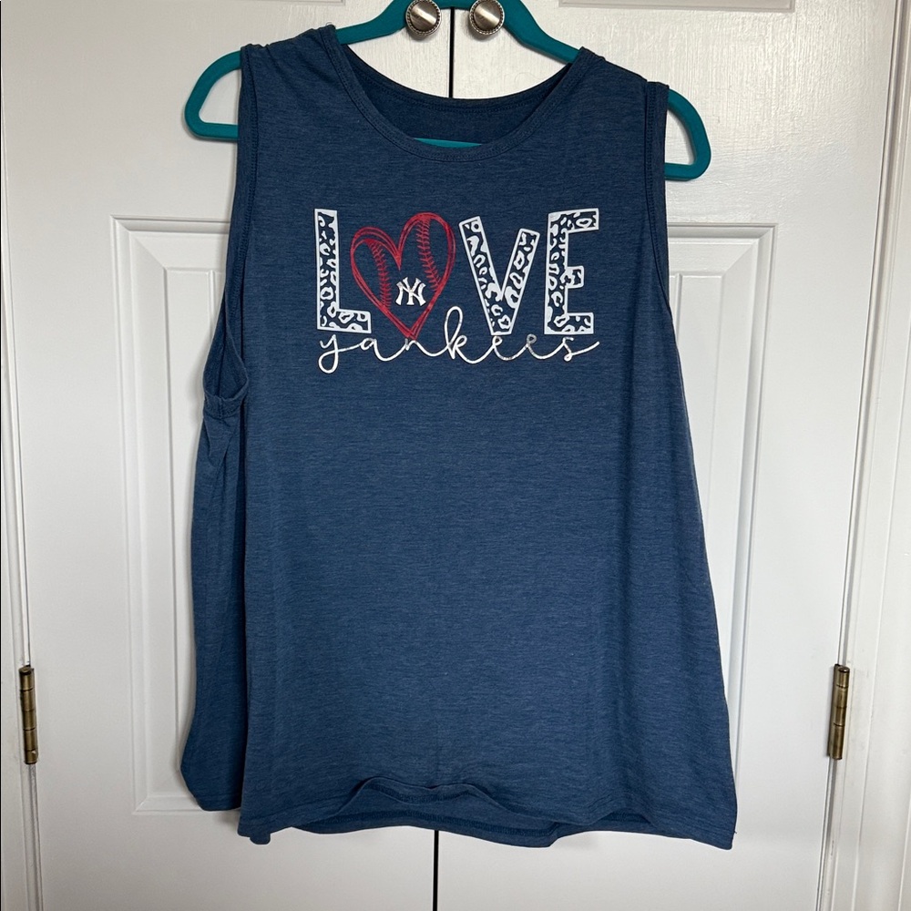 Blue Yankees Love Tank Top